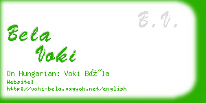 bela voki business card